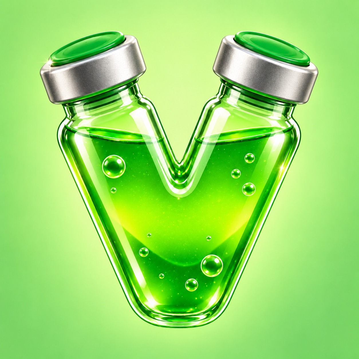 Vaxx glass-vial V logo